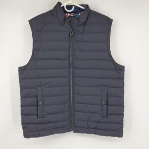 Ted Baker Navy Blue White Duck Down Puffer Zip Up Vest Size 6‎ XXL Preppy Norm
